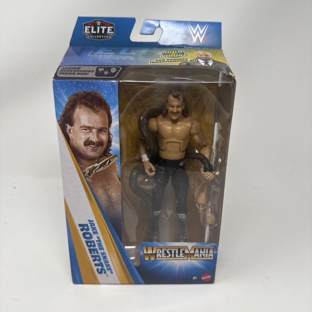WWE Elite WrestleMania Jake The Snake Roberts Action Figure Mattel NEW